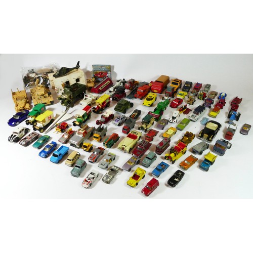 95 - A collection of playworn diecast models.