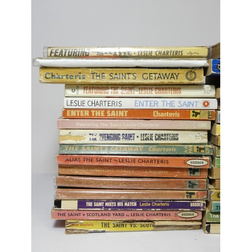 Over 60 paperback books, The Saint by Leslie Charteris, to include ...