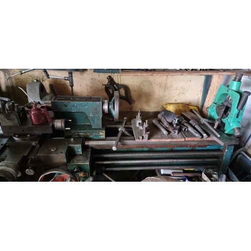 2 - A Colchester Triumph 2000 3 phase/240 volt bed lathe, with various attachments, in working order.
PL... 