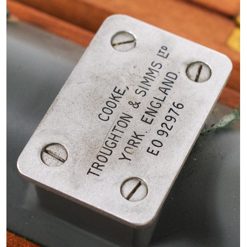 7 - A Master level calibration (spirit level) by Cooke, Troughton & Simms Ltd York. England, in fitted m... 