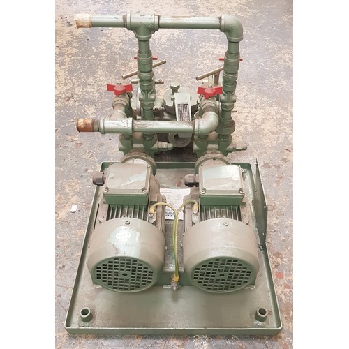 14 - A Twin Midland combustion air circulating pump with vice & stand.
Serial Number 20089072