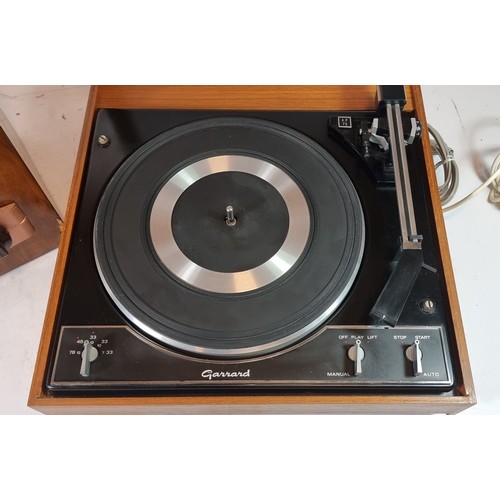 42 - A Gossor 463.AC valve radio, 40cm x 26cm x 22cm, together with a Garrard AP75 turntable (2)