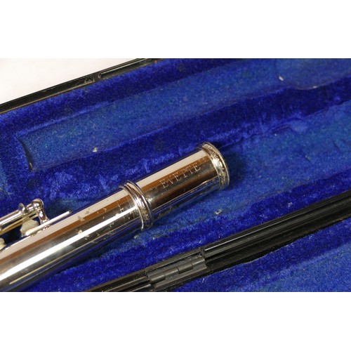 48 - A cased Evette 3 piece flute.