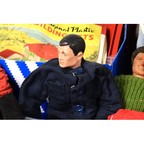 49 - A collection of play worn diecast models, together with McDonalds and other children's toys & games.