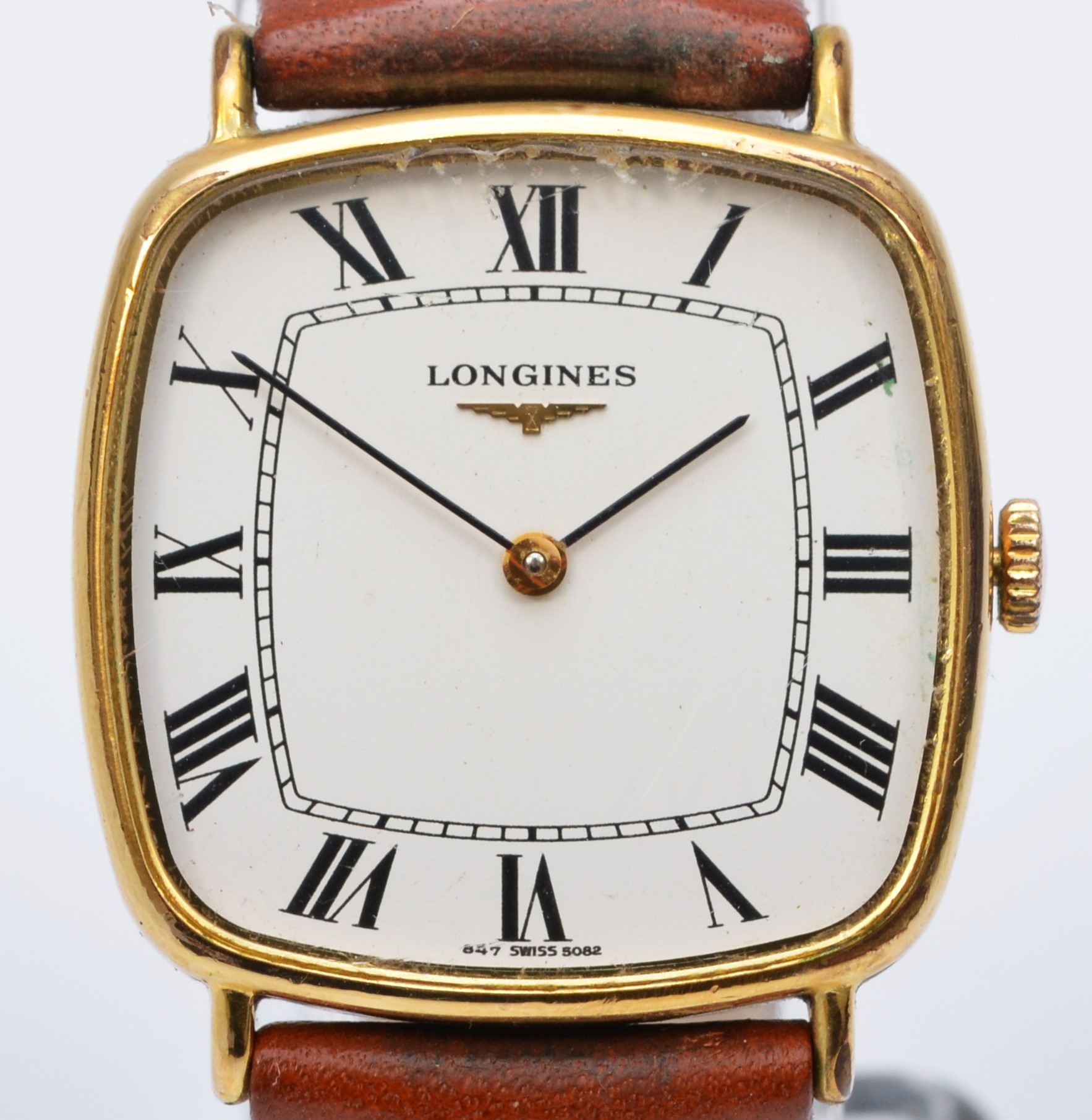 Longines a gold plated manual wind gentleman s wristwatch cal