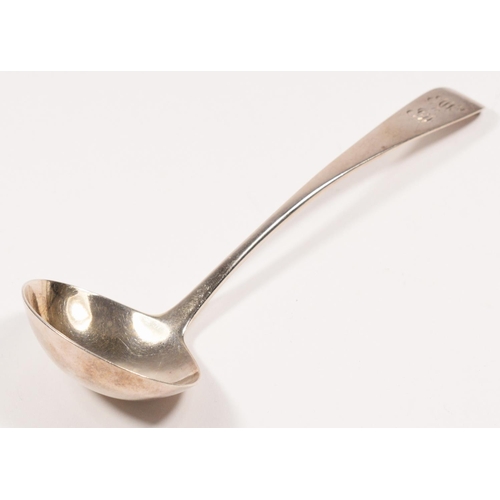 12 - A George III silver provincial Old English gravy ladle, by Cattle & Barber, York 1810, 17.5cm, 56.2g... 