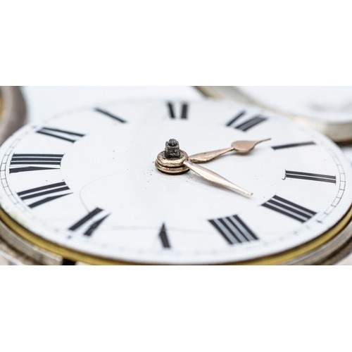 132 - Tom Edwin Richardson, Goole, a Victorian silver pair cased fusee pocket watch, the white enamel dial... 