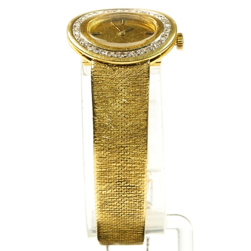 143 - L.U. Chopard, an 18ct gold manual wind ladies wristwatch, London import 1966, gold dial with baton m... 