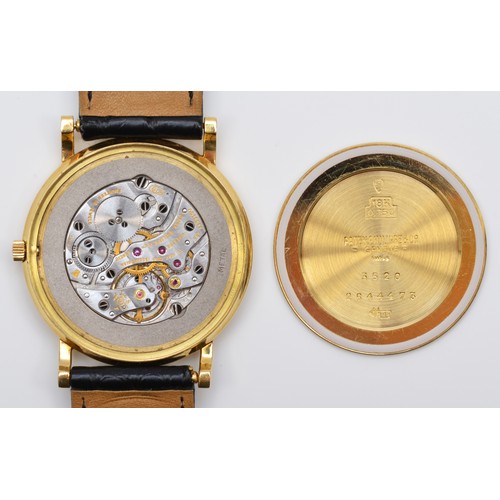 148 - Patek Philippe, Calatrava, an 18K gold manual wind gentleman's wristwatch, ref 3520, c.1965, the sil... 