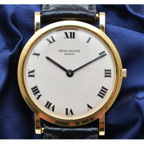 148 - Patek Philippe, Calatrava, an 18K gold manual wind gentleman's wristwatch, ref 3520, c.1965, the sil... 