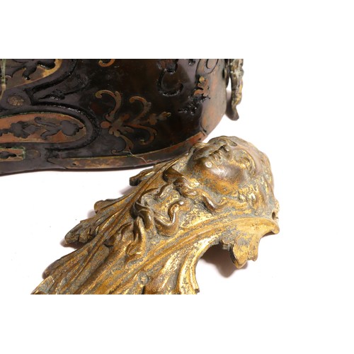 291 - A 19th century French boulle bracket, red tortoiseshell and gilt brass with ormolu mounts, for resto... 