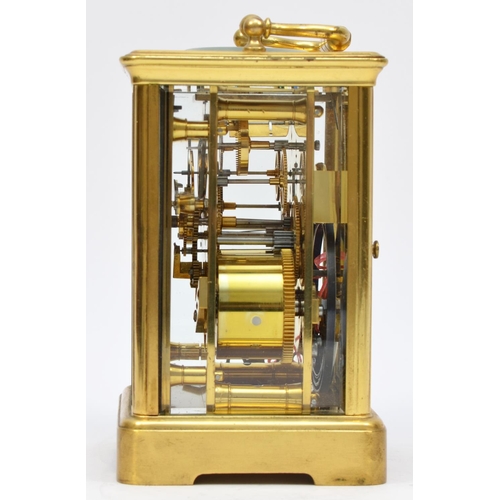 260 - Richard & Co. for Frisch Schierwater & Co. Liverpool, a large brass repeating carriage clock, the si... 