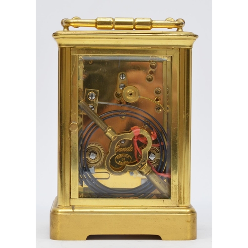 260 - Richard & Co. for Frisch Schierwater & Co. Liverpool, a large brass repeating carriage clock, the si... 