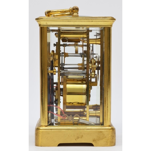 260 - Richard & Co. for Frisch Schierwater & Co. Liverpool, a large brass repeating carriage clock, the si... 