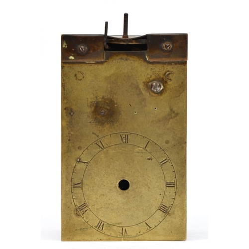 129 - Thomas Moreland, Chester, an early 19th century fusee pocket watch movement, mounted in a brass case... 