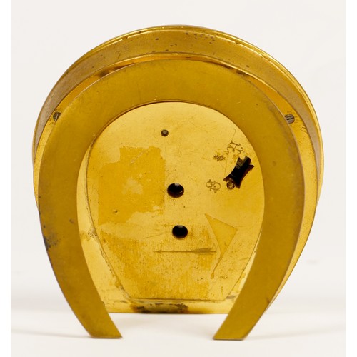 273 - An English ormolu horseshoe clock in the manner of Thomas Cole, 3/4 plate movement with dust covers ... 