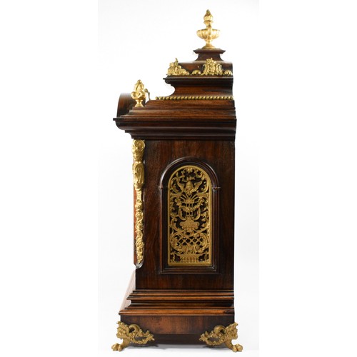 287 - R. M. Schneckenburger, an imposing 19th century mahogany ormolu-mounted chiming and striking bracket... 