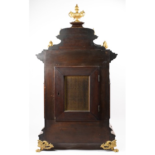 287 - R. M. Schneckenburger, an imposing 19th century mahogany ormolu-mounted chiming and striking bracket... 