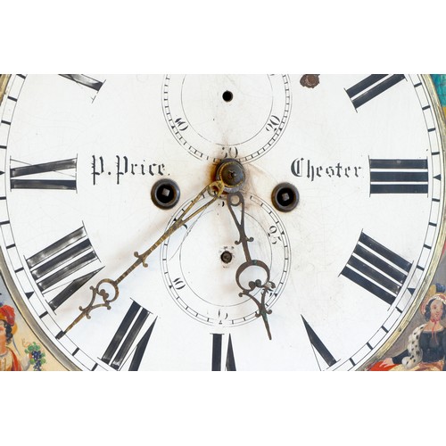 308 - P. Price, Chester, a Victorian mahogany 8 day painted dial longcase clock, the 14