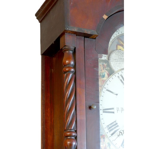 308 - P. Price, Chester, a Victorian mahogany 8 day painted dial longcase clock, the 14