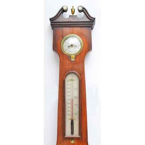 311 - G. King, Lynn, a George III mahogany five glass wheel barometer, with 8