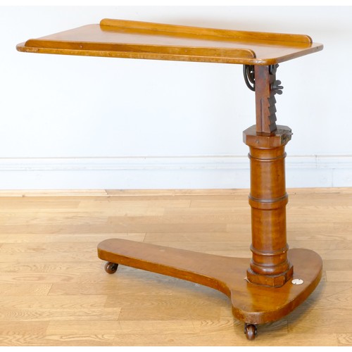 342 - An Edwardian mahogany reading table, circa 1910, the shaped top with adjustable height and tilt mech... 