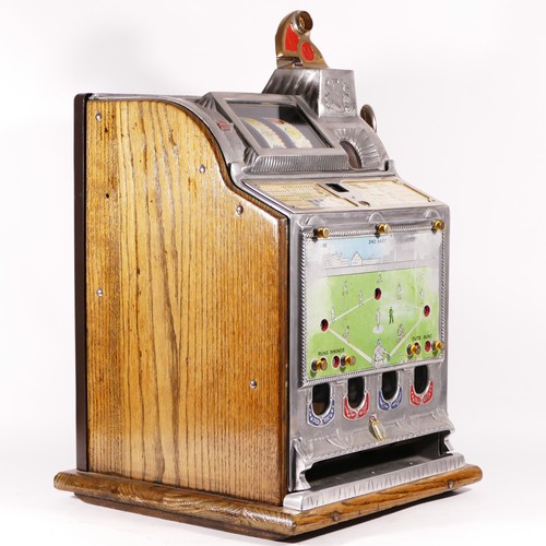 424 - A Mills baseball slot machine, one arm bandit, c.1929, vendor front, restored and working on an Amer... 