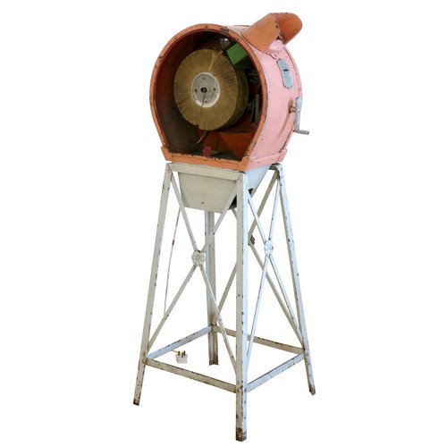 460 - A Reel Co Inc, New York Mutoscope (1016 M) with floral decoration, painted metal in peach and grey, ... 