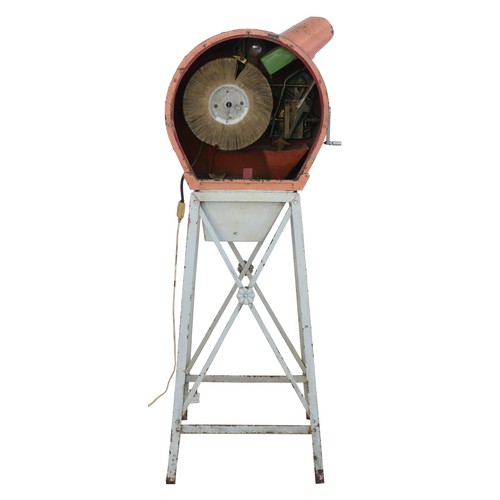 460 - A Reel Co Inc, New York Mutoscope (1016 M) with floral decoration, painted metal in peach and grey, ... 