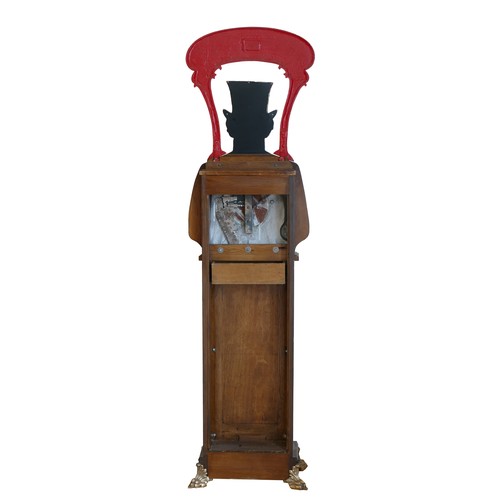 461 - A coin-operated arcade machine Uncle Sam Strength Tester, cast iron bust in the form of Uncle Sam, h... 