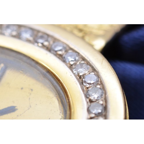 143 - L.U. Chopard, an 18ct gold manual wind ladies wristwatch, London import 1966, gold dial with baton m... 