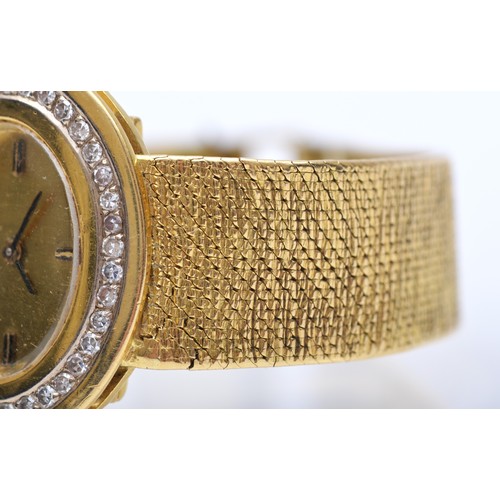 143 - L.U. Chopard, an 18ct gold manual wind ladies wristwatch, London import 1966, gold dial with baton m... 