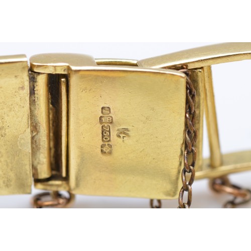 143 - L.U. Chopard, an 18ct gold manual wind ladies wristwatch, London import 1966, gold dial with baton m... 