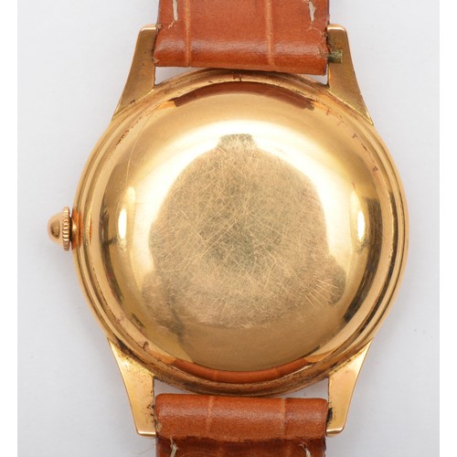 141 - Rolex Oyster Perpetual, an 18ct rose gold bubble back gentleman's wristwatch, ref. 4021, c.1950's, t... 