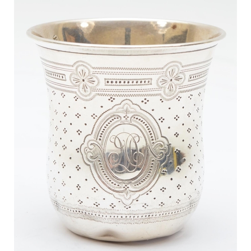 A French silver beaker, by Caesar Tonnelier, Paris, 1845 1882, 1st