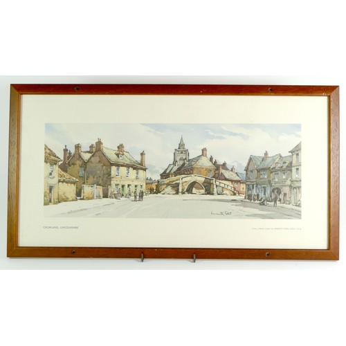 5 - A framed carriage print, Crowland, Lincolnshire, Kenneth Steele.