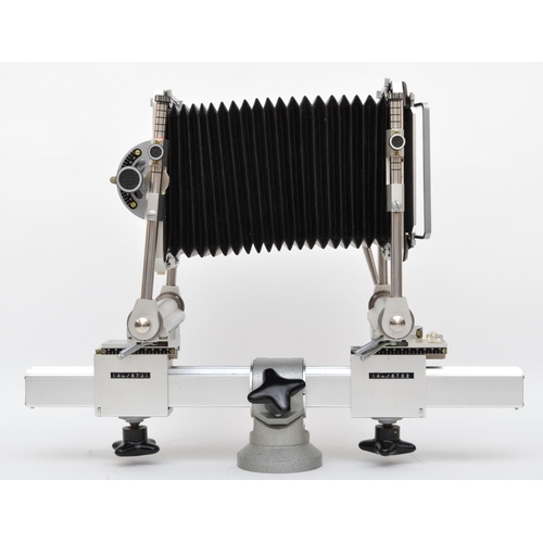 147 - A MPP Monorail large format 4x5 camera, with a Schneider-Kreuznach 90mm f6.8 lens (11 251 527) and a... 