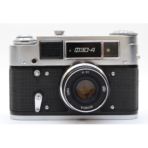 148 - A FED-4 35mm film camera, with a 53mm f2.8 lens