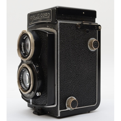 154 - A Rolleicord DRGM (serial No 1006952) film camera, with a Carl Zeiss 7.5cm f3.5 lens