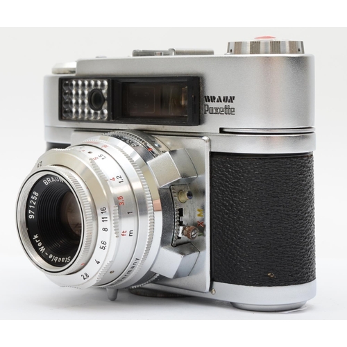 163 - A Braun Paxette 35mm film camera, with a Bruan Katagon 50mm f2.8 lens