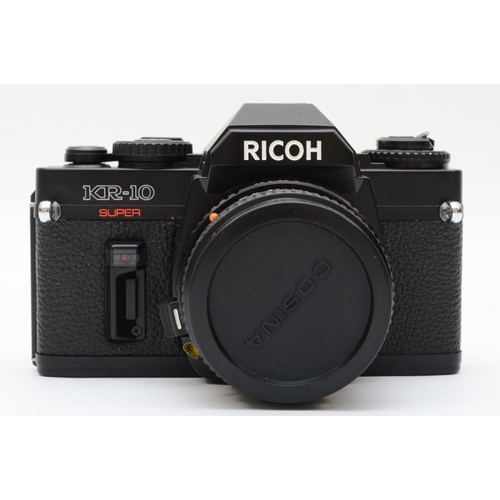 170 - A Ricoh KR-10 35mm film camera, with a Cosina 28mm f2.8 lens