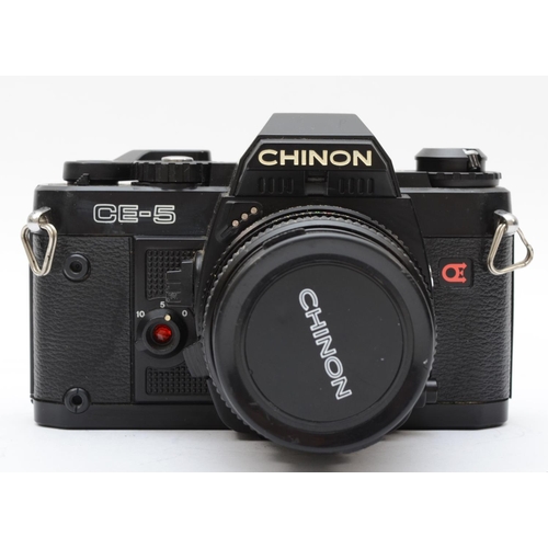 182 - A Chinon CE-5 35mm film camera, with a Chinon 50mm f1.7 lens