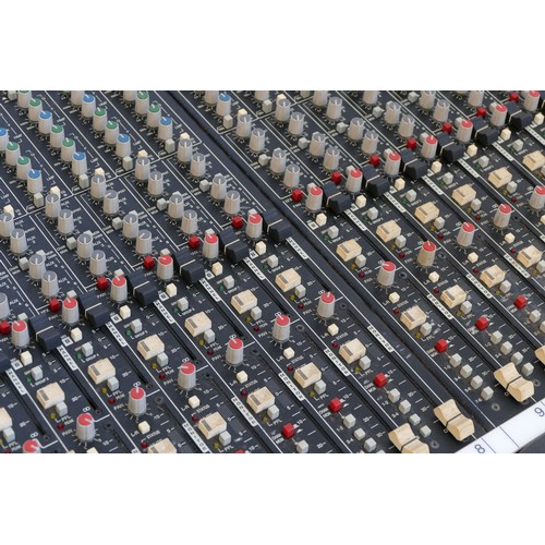 244 - A Allen & Heath GS3000 32 channel mixing desk, together with patchbays and wiring looms