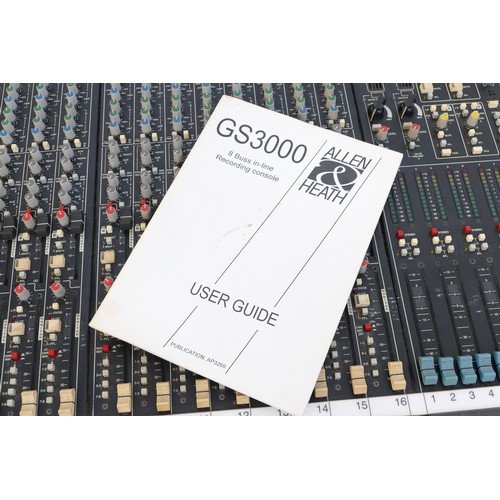 244 - A Allen & Heath GS3000 32 channel mixing desk, together with patchbays and wiring looms