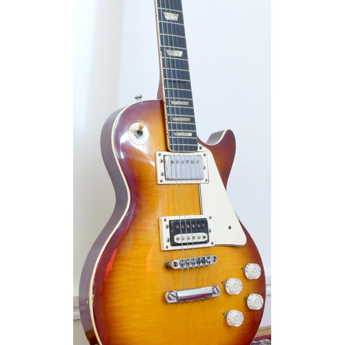 275 - A Arbiter electric guitar (serial No 1027500), twin pickups, Les Paul style body, sunburst colourway... 