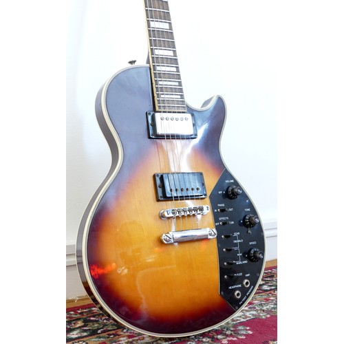 280 - A Kay Effector Univox electric guitar, twin pickups, Les Paul style body, tobacco burst colourway wi... 