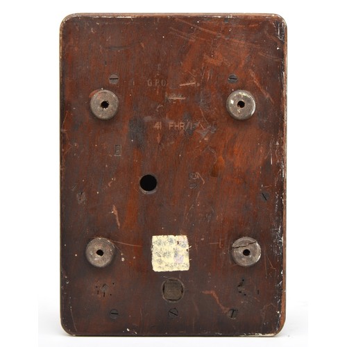 317 - A Bell set No41 ringer, hinged door reveals workings and diagram, case stamped on verso G.P.O. 41 FH... 