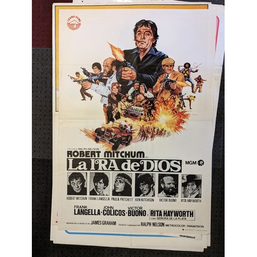 342 - Fifteen film posters, approximately 70cm x 100cm (sizes vary), to include La Furia De Jackie, Los Si... 