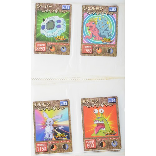 392 - A collection of 55 large Digimon cards, from a set of 65, including holographic and foil cards

To b... 