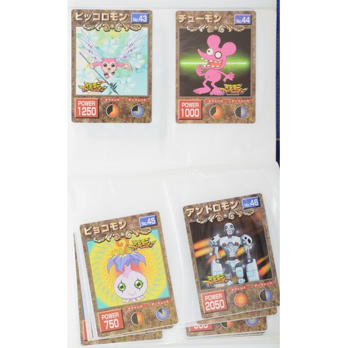 392 - A collection of 55 large Digimon cards, from a set of 65, including holographic and foil cards

To b... 